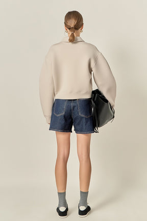 ENGLISH FACTORY - Paris Script Polo Scuba Top - TOPS available at Objectrare