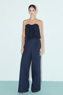 Strapless Pintuck Detail Jumpsuit
