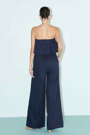Strapless Pintuck Detail Jumpsuit