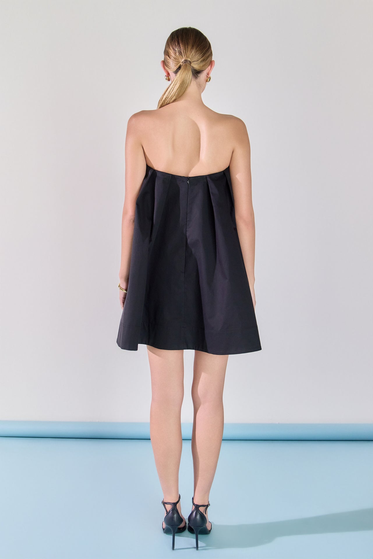 ENDLESS ROSE - Strapless Pintuck Detail Mini Dress - DRESSES available at Objectrare