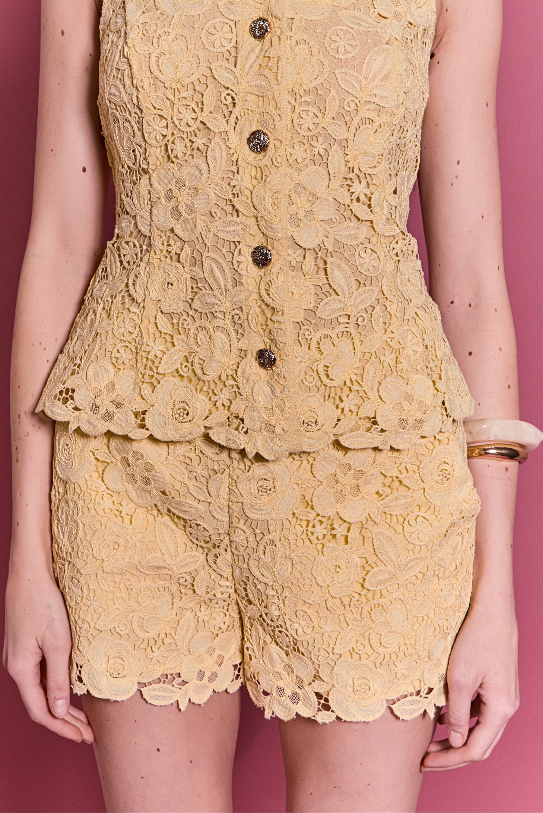 ENGLISH FACTORY - Floral Lace Shorts - SHORTS available at Objectrare