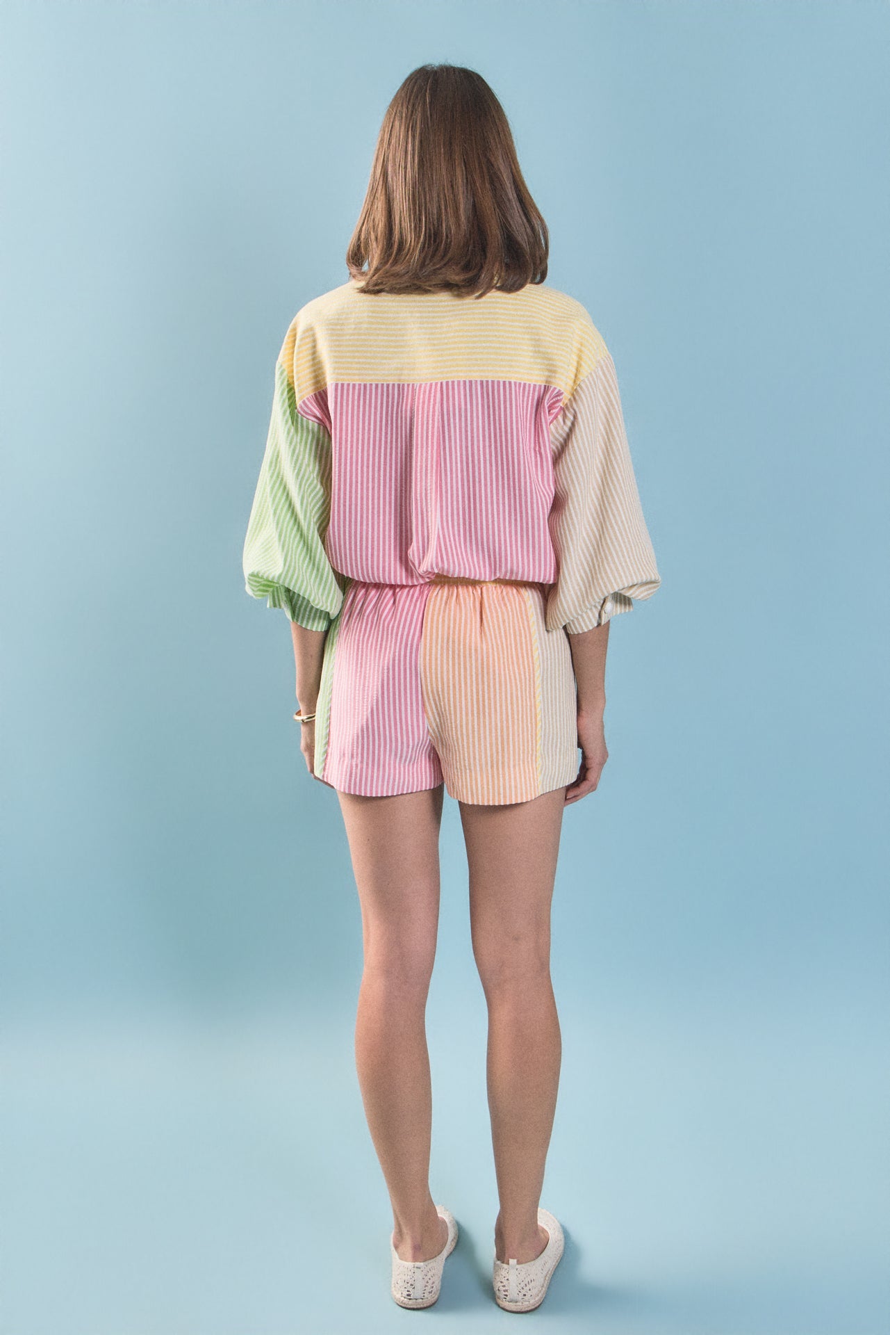 ENGLISH FACTORY - Striped Colorblock Shirt - SHIRTS & BLOUSES available at Objectrare