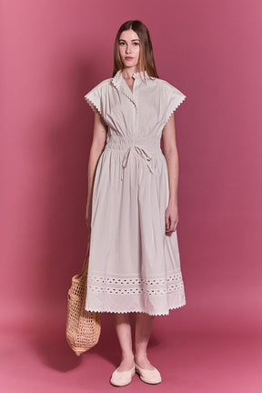 Scallop Ric Rac Midi Dress