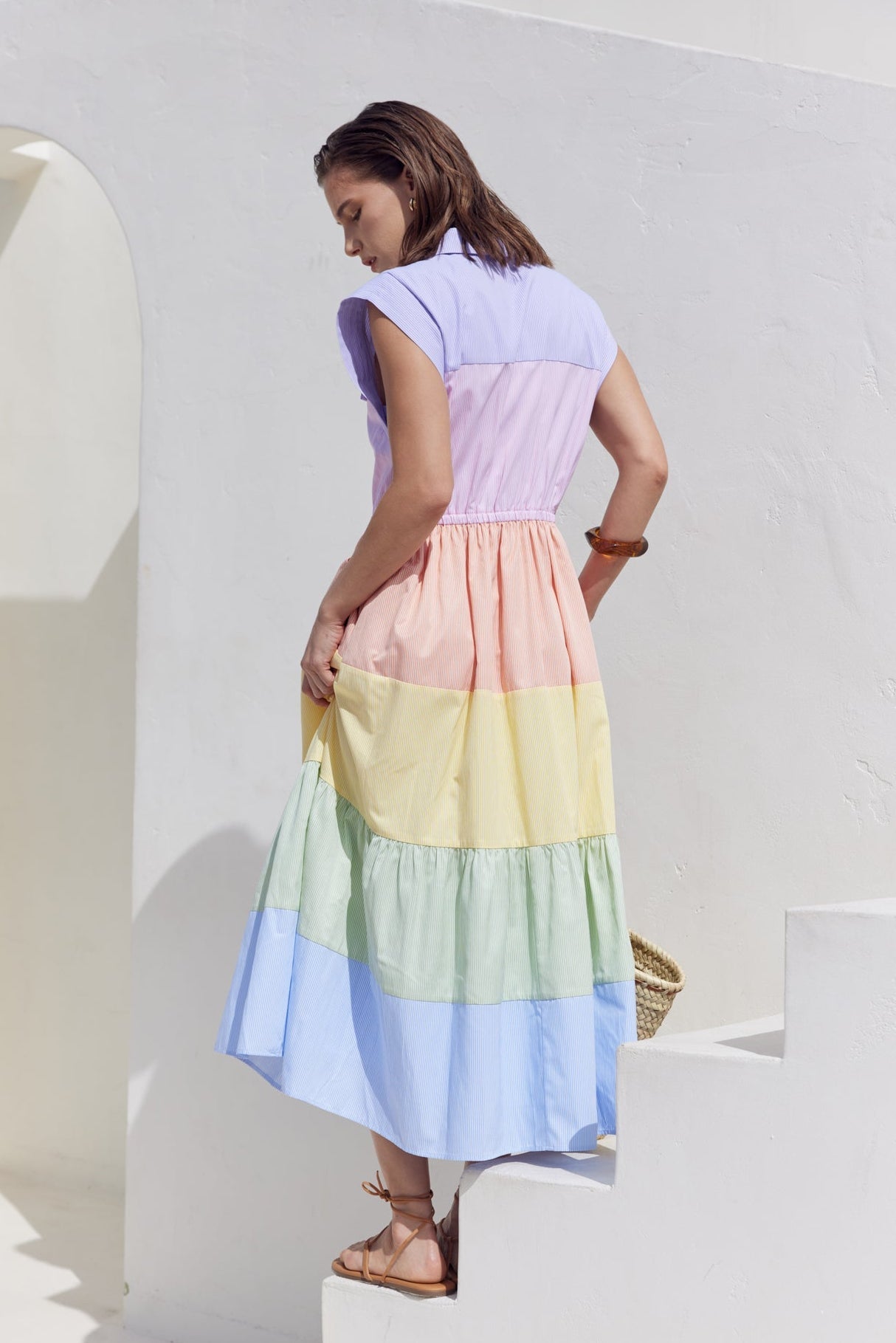 ENGLISH FACTORY - Colorblock Shirt Midi Dress - DRESSES available at Objectrare