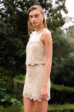 ENDLESS ROSE - Crochet Mini Skirt - SKIRTS available at Objectrare