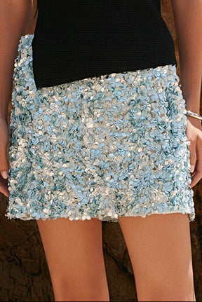 ENDLESS ROSE - Sequined Mini Skirt - SKIRTS available at Objectrare