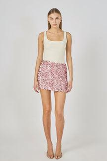 Sequined A-Line Mini Skirt