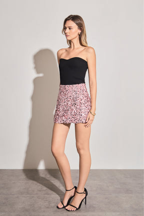 Sequined A-Line Mini Skirt