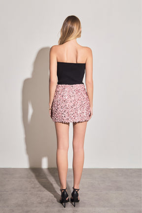 Sequined A-Line Mini Skirt