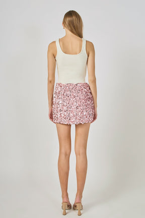 Sequined A-Line Mini Skirt