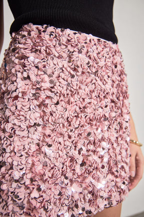 Sequined A-Line Mini Skirt