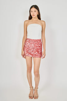 ENDLESS ROSE - Sequined Mini Skirt - SKIRTS available at Objectrare