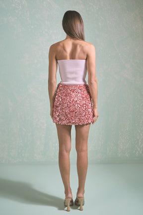 Sequined A-Line Mini Skirt