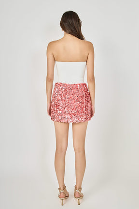 Sequined Mini Skirt