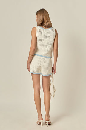 ENGLISH FACTORY - Floral Embroidered Crochet Top - TOPS available at Objectrare