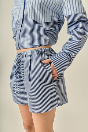Striped Drawstring Shorts
