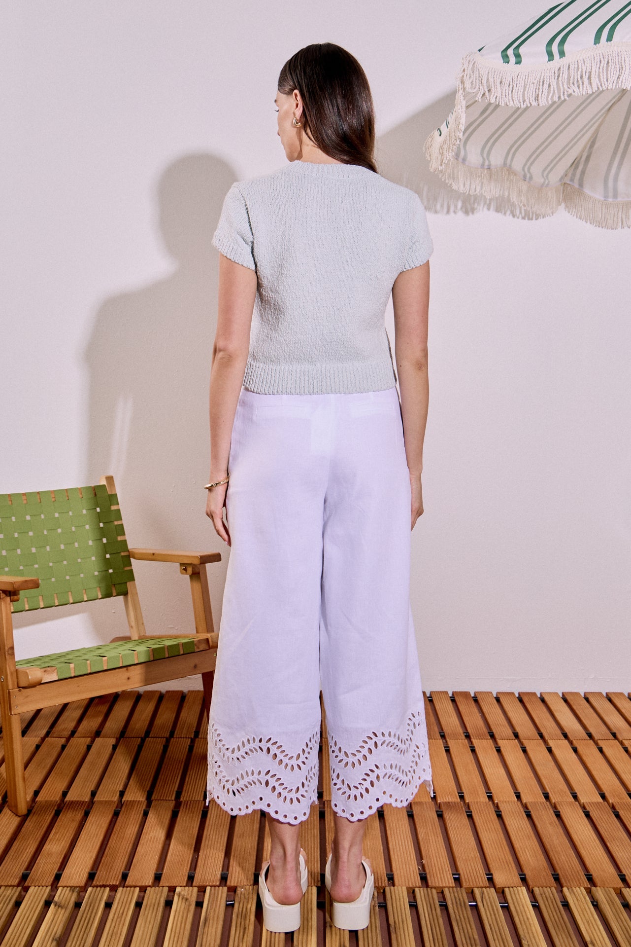 Textured Knit Crew Neck Top