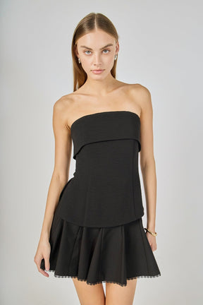 ENDLESS ROSE - Folded Strapless Top - TOPS available at Objectrare
