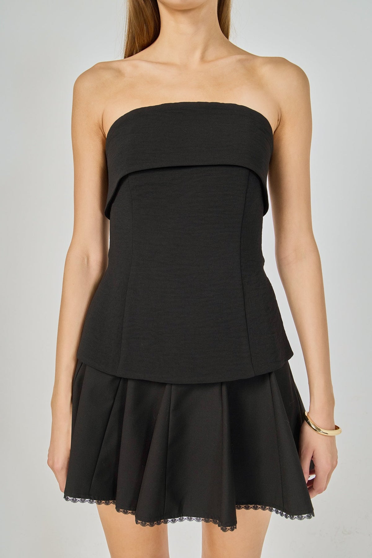 Folded Strapless Top