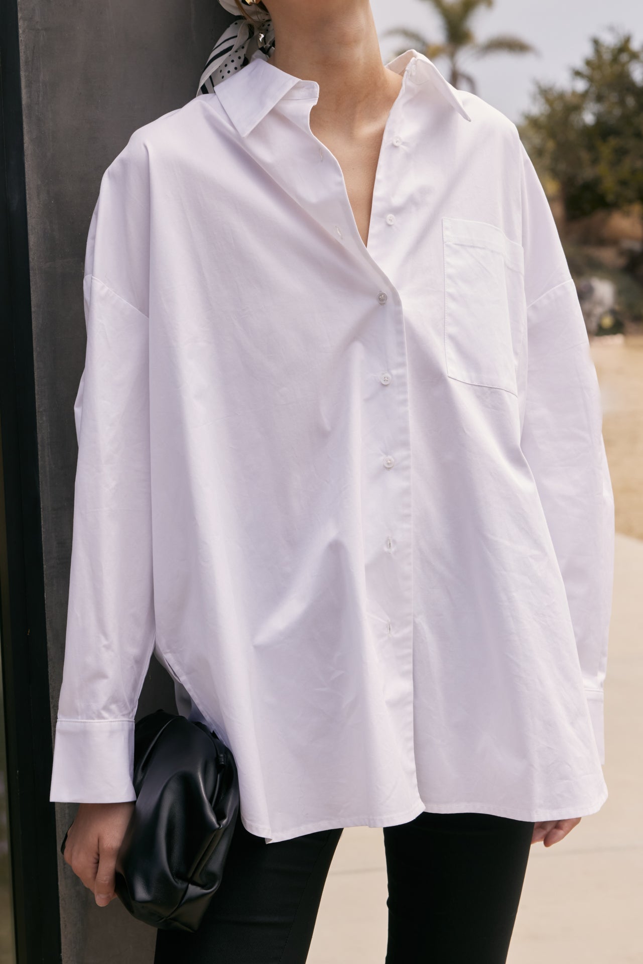 ENGLISH FACTORY - Oversized Poplin Button-Down Shirt - SHIRTS & BLOUSES available at Objectrare