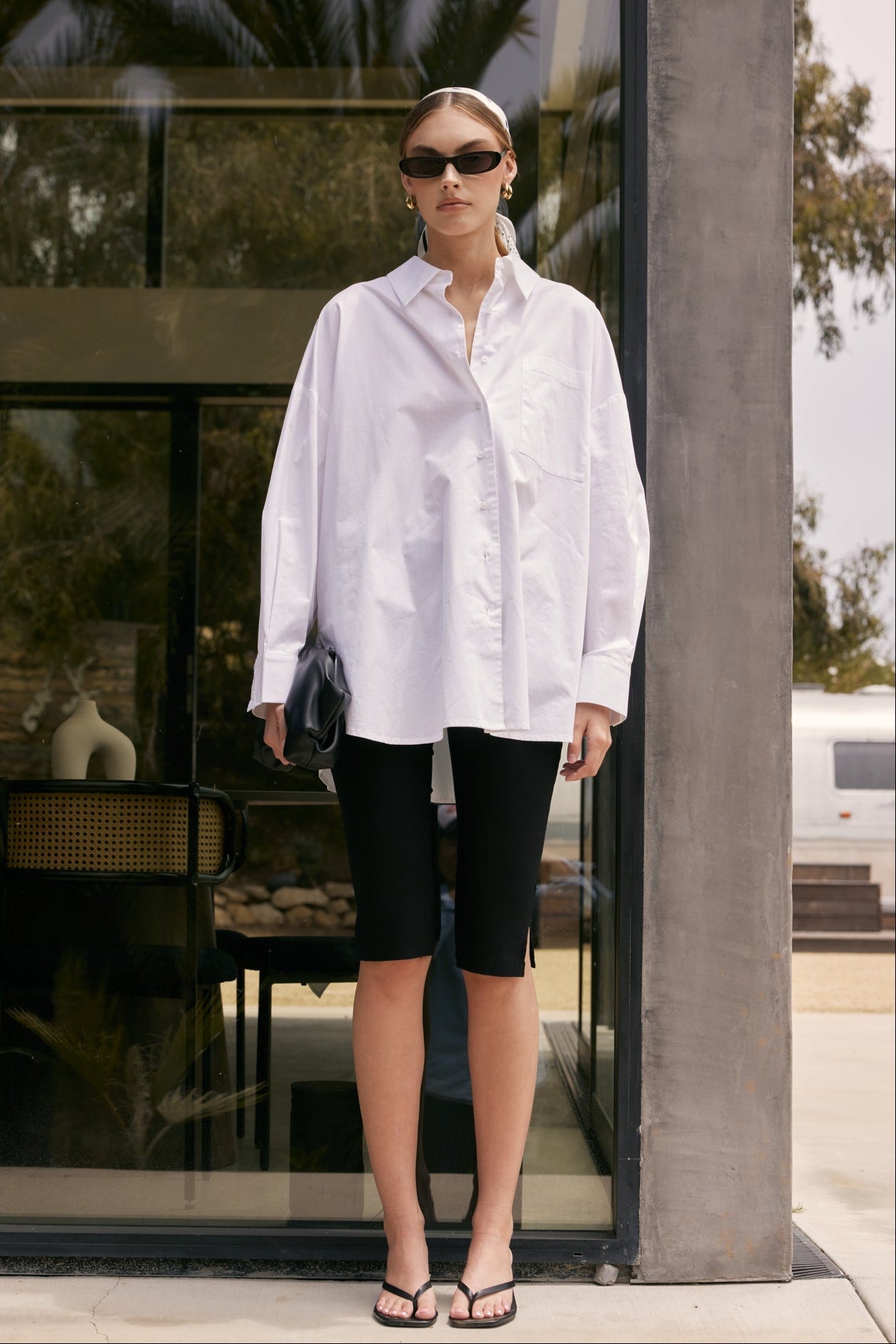 ENGLISH FACTORY - Oversized Poplin Button-Down Shirt - SHIRTS & BLOUSES available at Objectrare