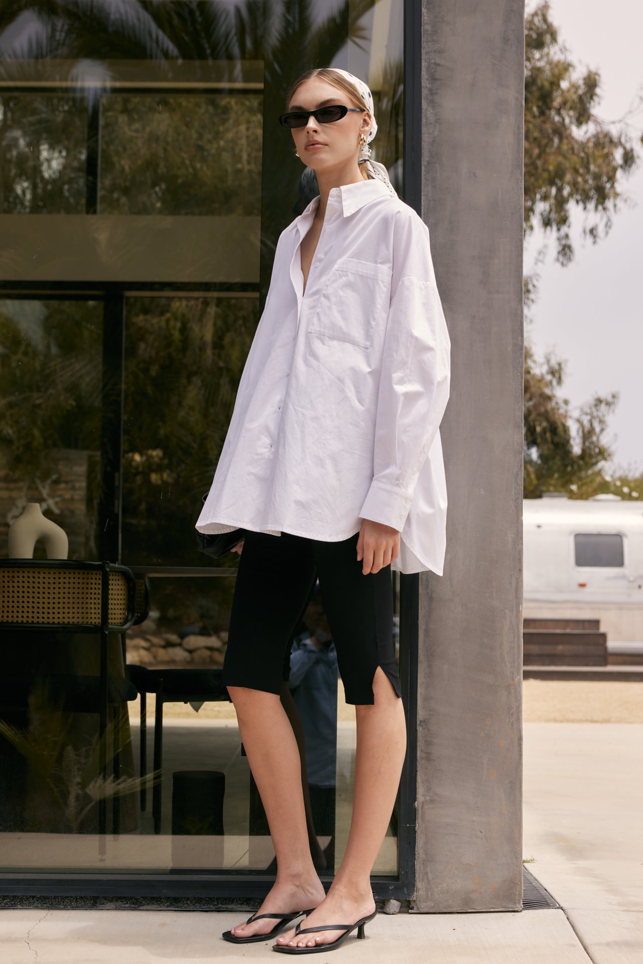 ENGLISH FACTORY - Oversized Poplin Button-Down Shirt - SHIRTS & BLOUSES available at Objectrare