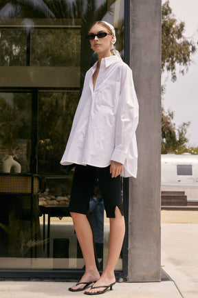 ENGLISH FACTORY - Oversized Poplin Button-Down Shirt - SHIRTS & BLOUSES available at Objectrare