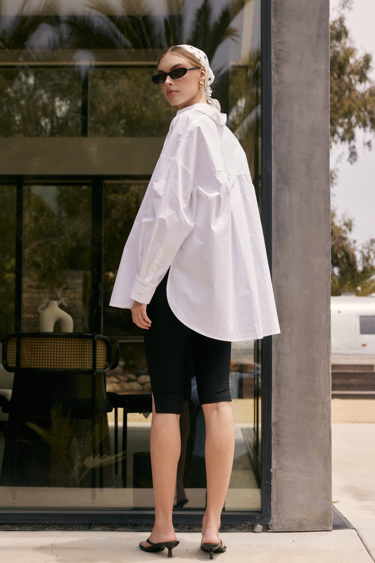 ENGLISH FACTORY - Oversized Poplin Button-Down Shirt - SHIRTS & BLOUSES available at Objectrare