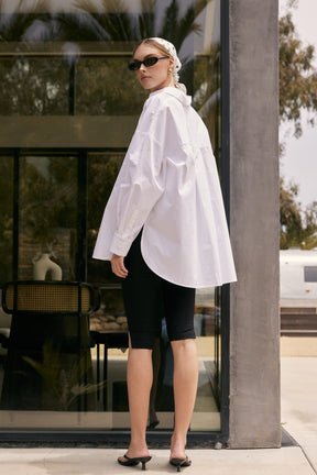 ENGLISH FACTORY - Oversized Poplin Button-Down Shirt - SHIRTS & BLOUSES available at Objectrare