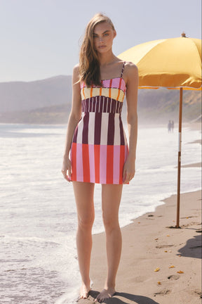 ENGLISH FACTORY - Sorbet Stripe Mini Dress - DRESSES available at Objectrare
