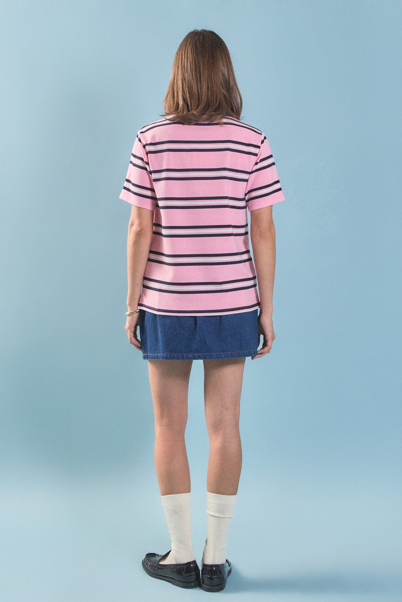 ENGLISH FACTORY - Stripe Collared Knit Top - TOPS available at Objectrare