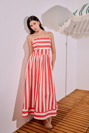 ENGLISH FACTORY - Bold Stripe Midi Dress - DRESSES available at Objectrare