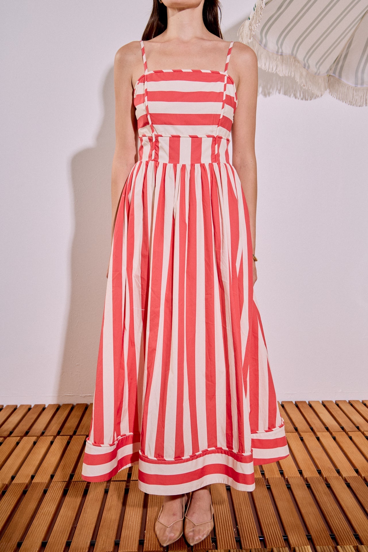 ENGLISH FACTORY - Bold Stripe Midi Dress - DRESSES available at Objectrare