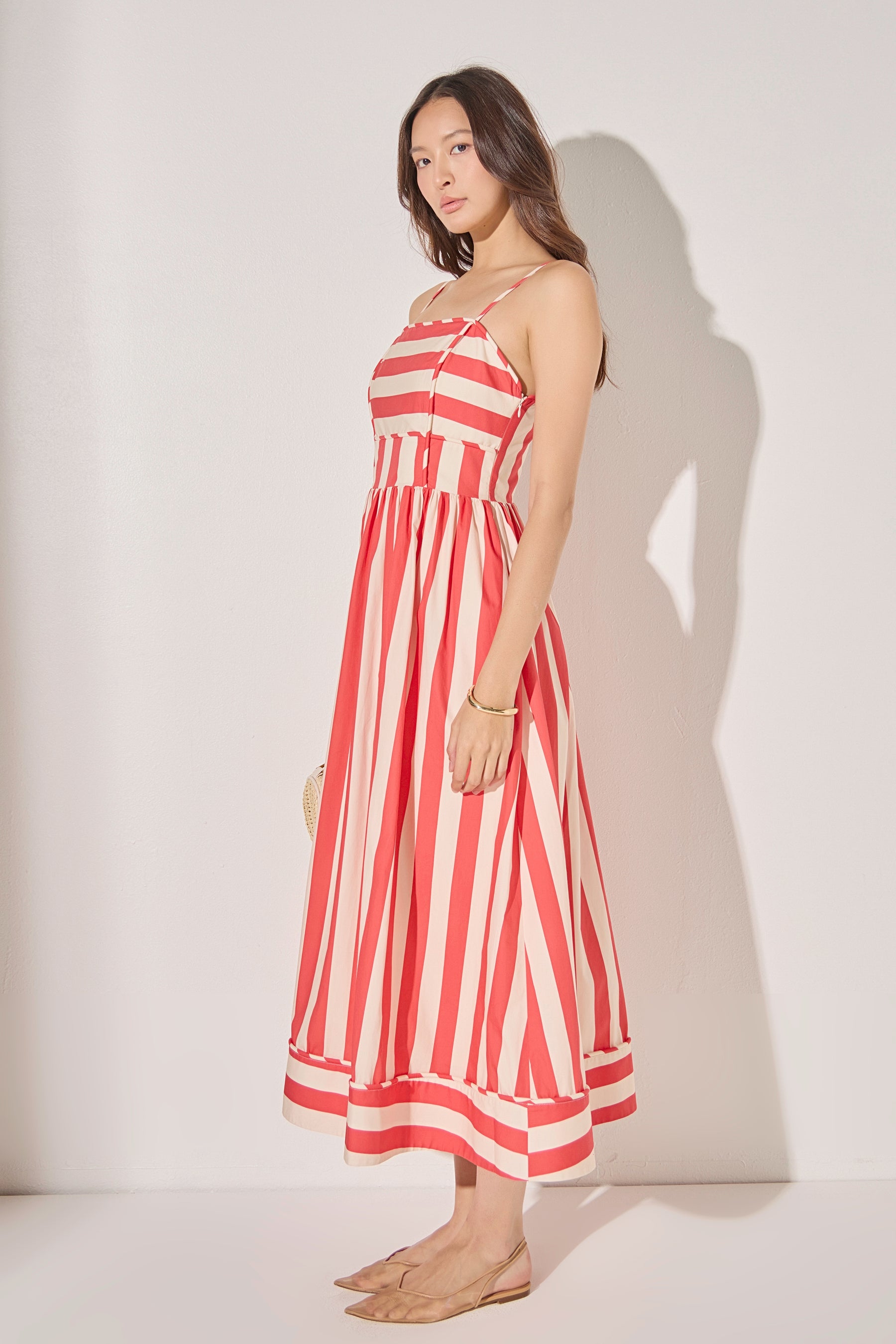 English Factory Women's Striped Midi Dress