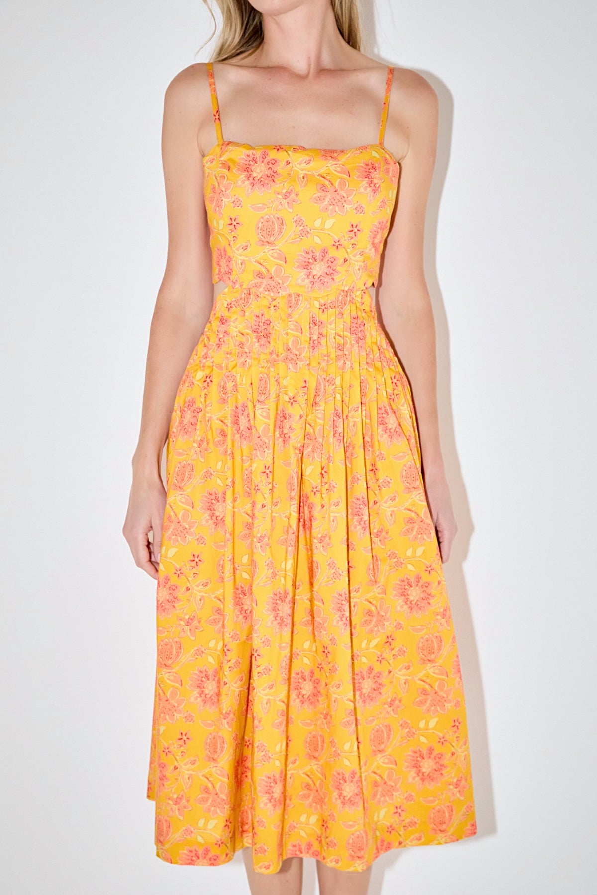 ENGLISH FACTORY - Print Scallop Midi Dress - DRESSES available at Objectrare