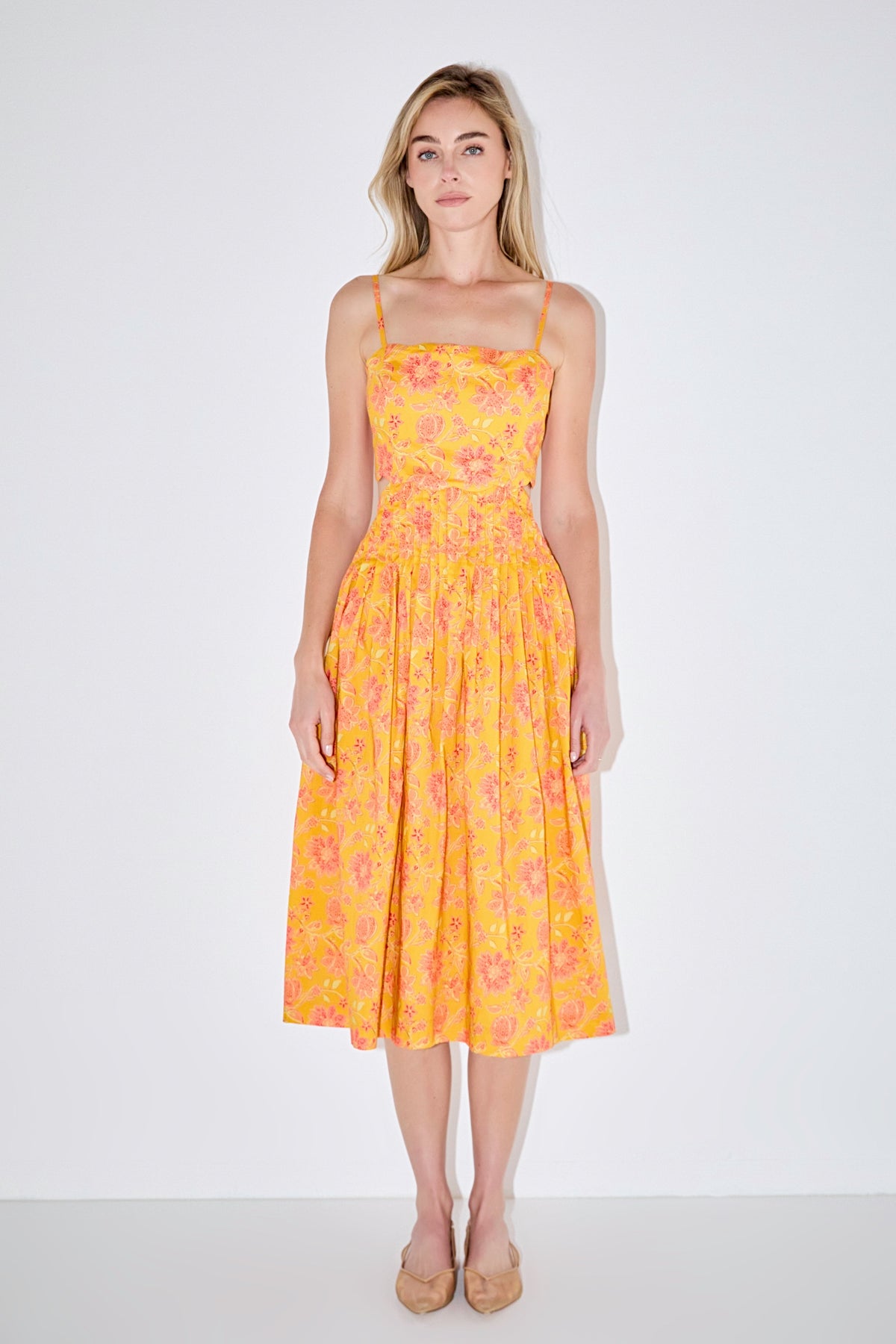 ENGLISH FACTORY - Print Scallop Midi Dress - DRESSES available at Objectrare