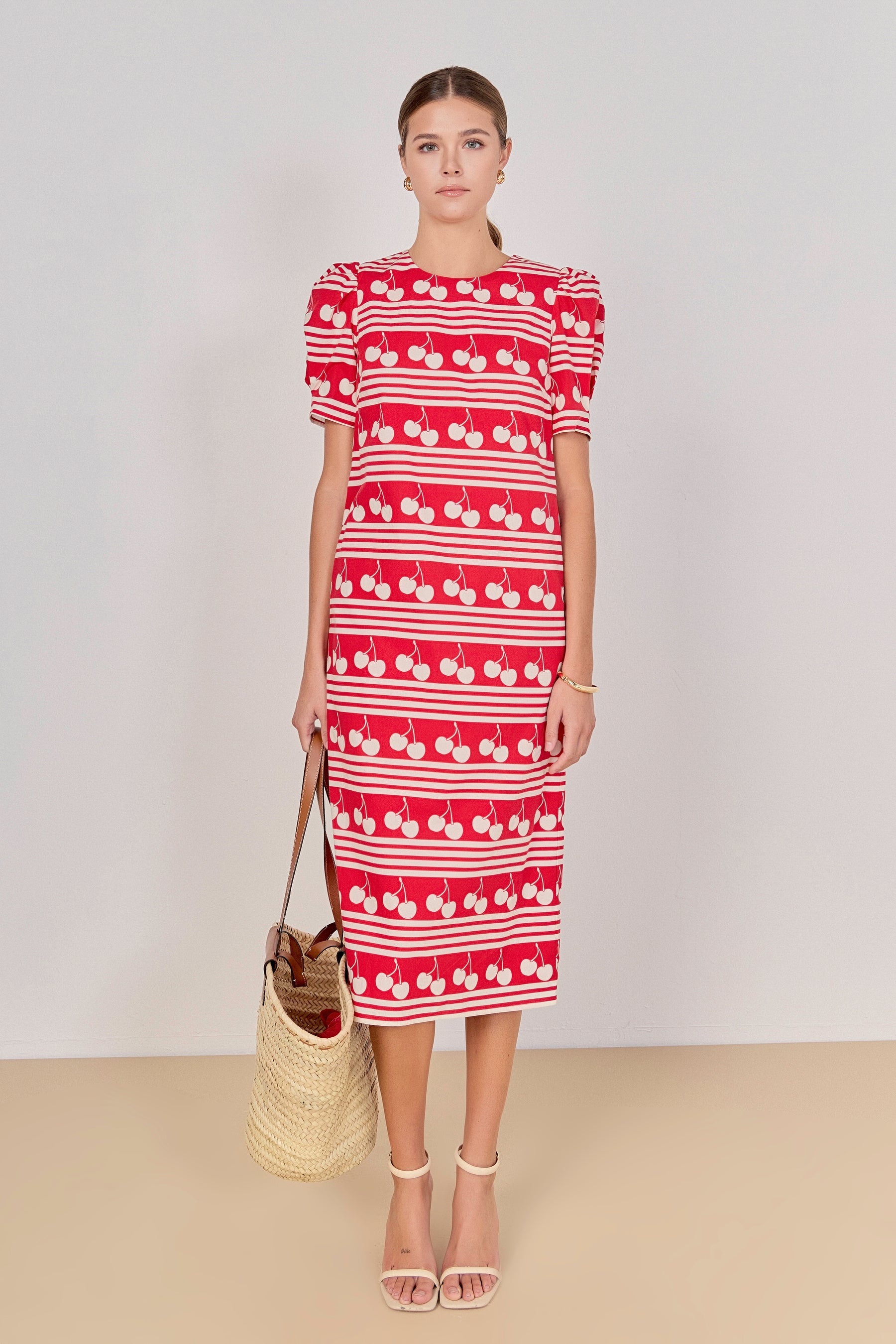 ENGLISH FACTORY - Cherry Printed Midi Dress - DRESSES available at Objectrare