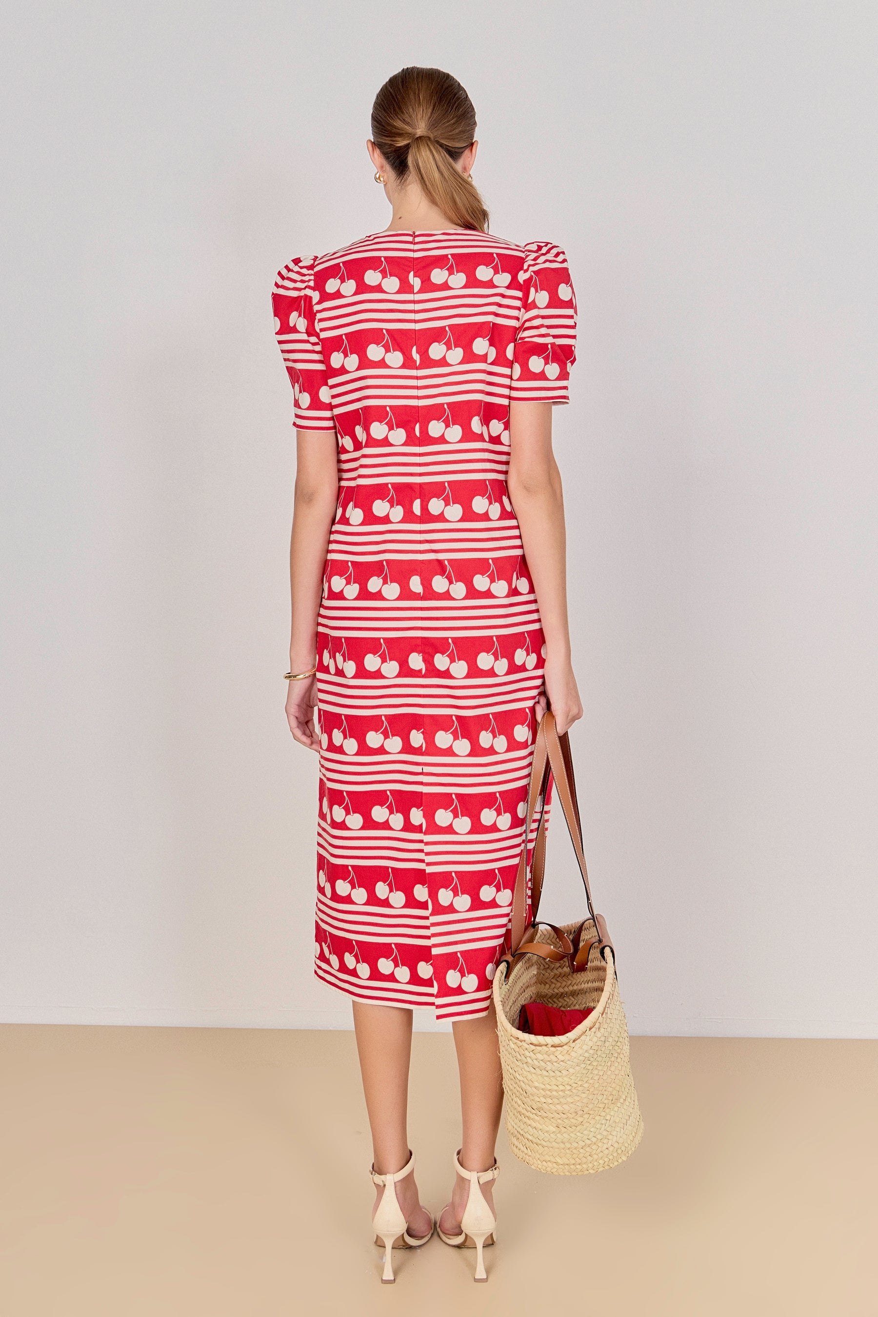 ENGLISH FACTORY - Cherry Printed Midi Dress - DRESSES available at Objectrare