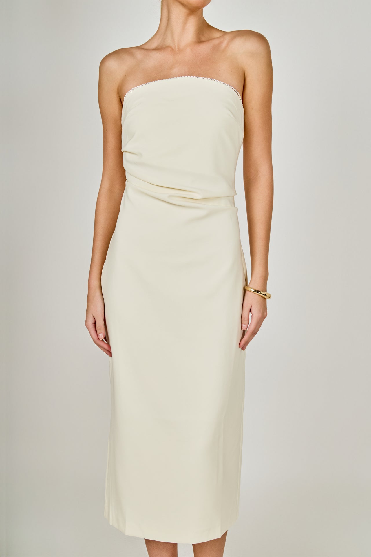 ENDLESS ROSE - Mina Strapless Midi Dress - DRESSES available at Objectrare