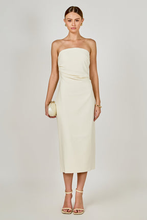 ENDLESS ROSE - Mina Strapless Midi Dress - DRESSES available at Objectrare