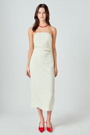 ENDLESS ROSE - Mina Strapless Midi Dress - DRESSES available at Objectrare