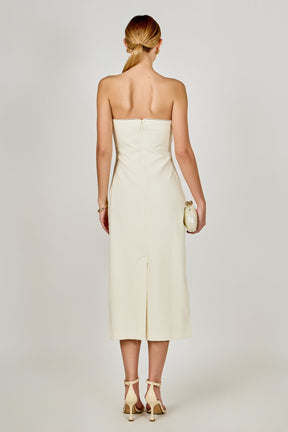ENDLESS ROSE - Mina Strapless Midi Dress - DRESSES available at Objectrare