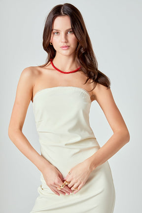 ENDLESS ROSE - Mina Strapless Midi Dress - DRESSES available at Objectrare