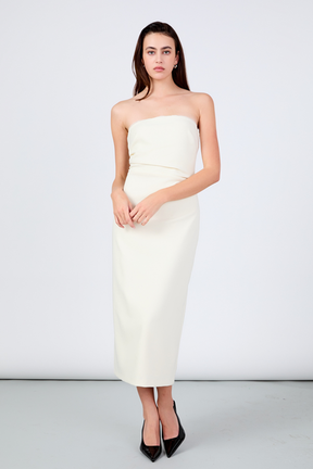 ENDLESS ROSE - Mina Strapless Midi Dress - DRESSES available at Objectrare