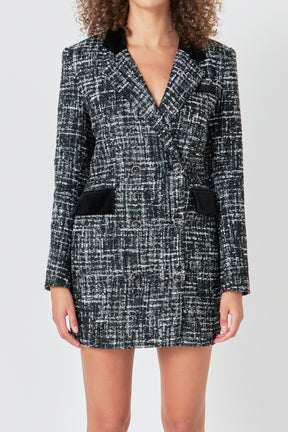 ENDLESS ROSE - Tweed Blazer Dress - DRESSES available at Objectrare