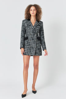 ENDLESS ROSE - Tweed Blazer Dress - DRESSES available at Objectrare