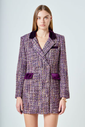 ENDLESS ROSE - Tweed Blazer Dress - DRESSES available at Objectrare
