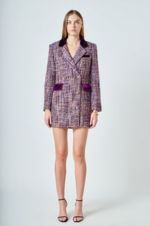 ENDLESS ROSE - Tweed Blazer Dress - DRESSES available at Objectrare