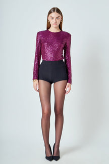 ENDLESS ROSE - Sequins Bodysuit - TOPS available at Objectrare