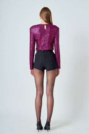 ENDLESS ROSE - Sequins Bodysuit - TOPS available at Objectrare